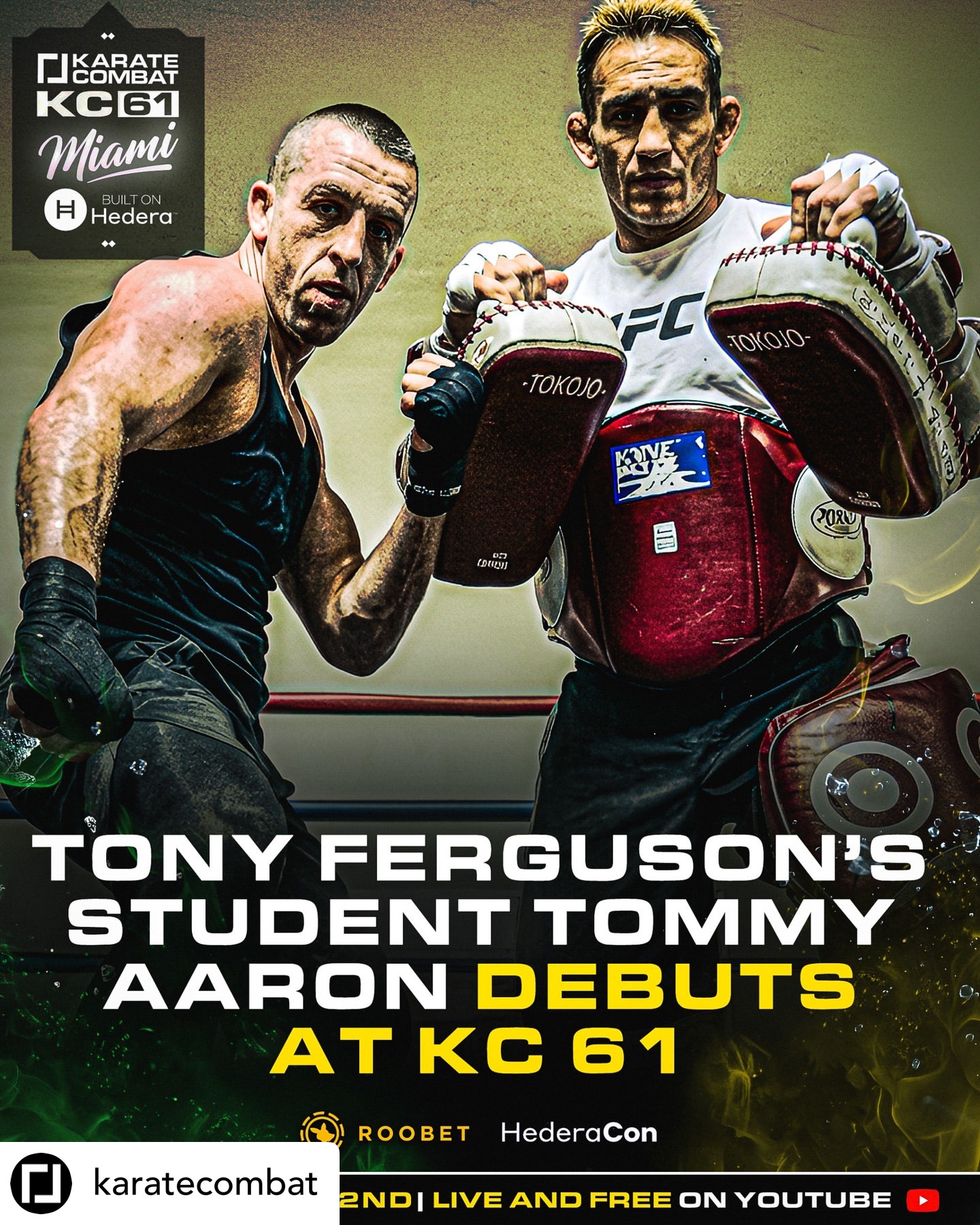 Tommy Aaron training with Tony Ferguson